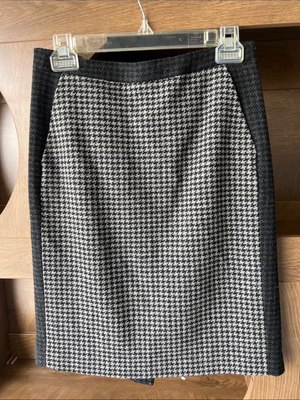 J.Crew Classic Wool Houndstooth Pencil Skirt - Black & White
